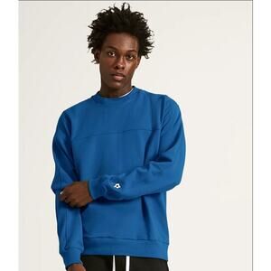 Able Made Kian men sweatshirt blue Size Large Blokecore Organic Normcore Soccer